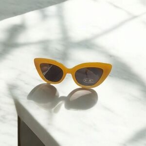 Yellow Cat-Eye Sunglasses